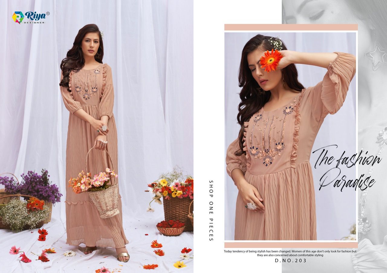 Riya Artery 2 Fancy Wear Wholesale Anarkali Kurtis Collection